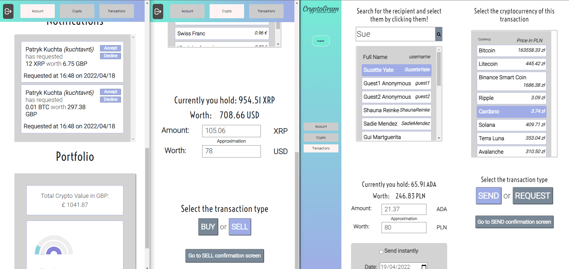 Image showing the Cryptocurrency wallet prototype project.